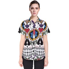 Cranium Sugar Skull Women s Short Sleeve Shirt