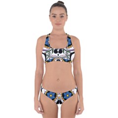 Cranium Sugar Skull Cross Back Hipster Bikini Set by StarvingArtisan