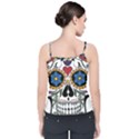 Cranium Sugar Skull Velvet Spaghetti Strap Top View2