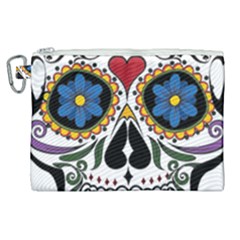 Cranium Sugar Skull Canvas Cosmetic Bag (xl) by StarvingArtisan