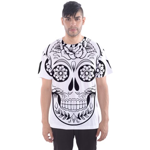 Sugar Skull Men s Sports Mesh Tee by StarvingArtisan