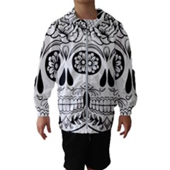 Sugar Skull Hooded Wind Breaker (kids) by StarvingArtisan