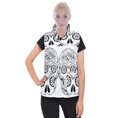 Sugar Skull Women s Button Up Vest by StarvingArtisan