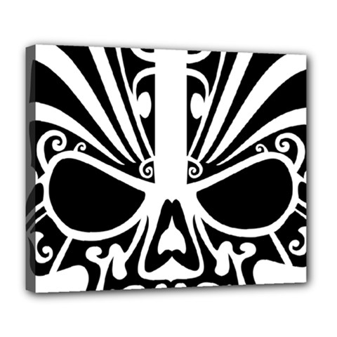 Tribal Sugar Skull Deluxe Canvas 24  X 20   by StarvingArtisan