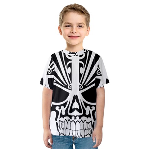 Tribal Sugar Skull Kids  Sport Mesh Tee by StarvingArtisan