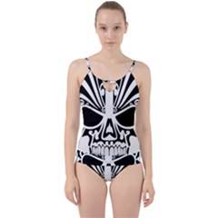 Tribal Sugar Skull Cut Out Top Tankini Set by StarvingArtisan