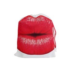 Oooooh Lips Drawstring Pouches (large)  by StarvingArtisan