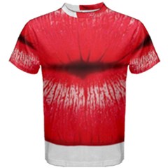 Oooooh Lips Men s Cotton Tee by StarvingArtisan