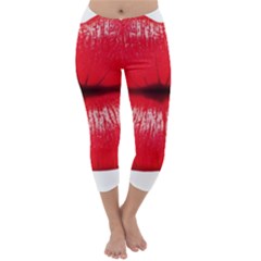 Oooooh Lips Capri Winter Leggings  by StarvingArtisan