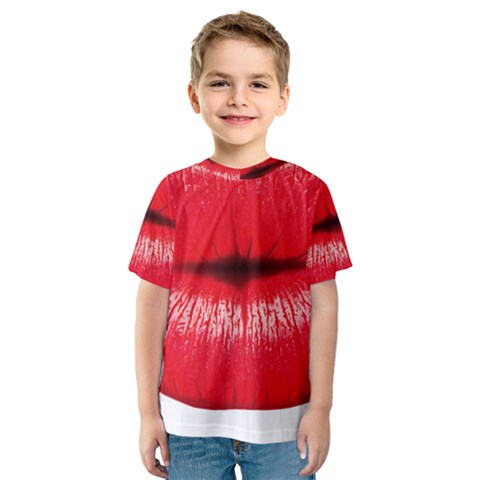 Oooooh Lips Kids  Sport Mesh Tee by StarvingArtisan