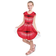 Oooooh Lips Kids  Short Sleeve Dress by StarvingArtisan