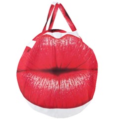 Oooooh Lips Giant Round Zipper Tote