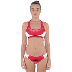 Oooooh Lips Cross Back Hipster Bikini Set by StarvingArtisan