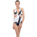 Music Note  Halter Front Plunge Swimsuit View1