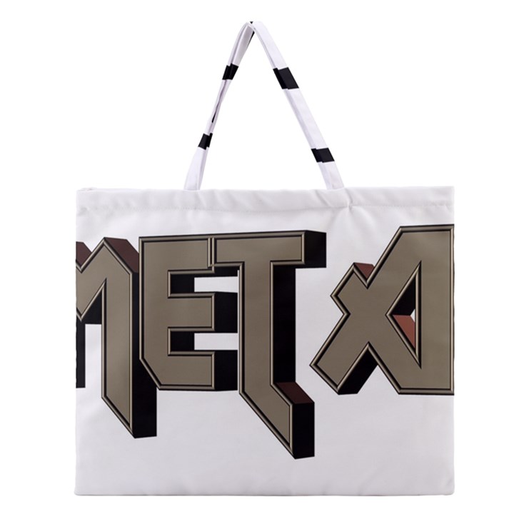 Heavy Metal  Zipper Large Tote Bag