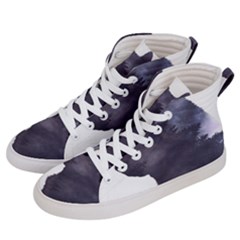 Black Wolf  Men s Hi-top Skate Sneakers by StarvingArtisan