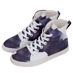 Black Wolf  Women s Hi-top Skate Sneakers by StarvingArtisan