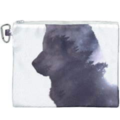 Black Wolf  Canvas Cosmetic Bag (xxxl) by StarvingArtisan