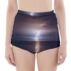 Lightning High-waisted Bikini Bottoms by StarvingArtisan