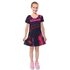 Calligraphy 4 Kids  Short Sleeve Velvet Dress by bestdesignintheworld