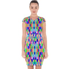 Artwork By Patrick-colorful-35 Capsleeve Drawstring Dress  by ArtworkByPatrick