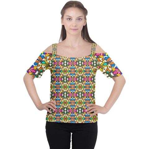  Artwork By Patrick-colorful-36 Cutout Shoulder Tee by ArtworkByPatrick