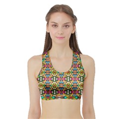  Artwork By Patrick-colorful-36 Sports Bra With Border by ArtworkByPatrick