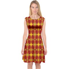 Artwork By Patrick-colorful-37 Capsleeve Midi Dress by ArtworkByPatrick