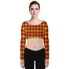 Artwork By Patrick-colorful-37 Velvet Crop Top