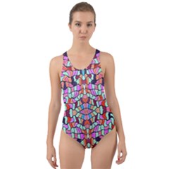 Artwork By Patrick-colorful-38 Cut-out Back One Piece Swimsuit by ArtworkByPatrick