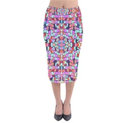 Artwork By Patrick-colorful-38 Velvet Midi Pencil Skirt by ArtworkByPatrick