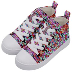 Artwork By Patrick-colorful-38 Kid s Mid-top Canvas Sneakers