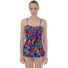 Artwork By Patrick-colorful-39 Babydoll Tankini Set by ArtworkByPatrick