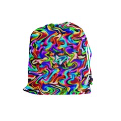 Artwork By Patrick-colorful-40 Drawstring Pouches (large)  by ArtworkByPatrick