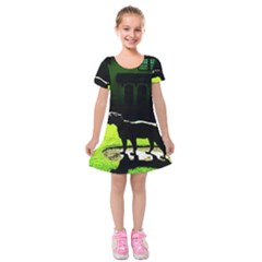 Guard 3 Kids  Short Sleeve Velvet Dress by bestdesignintheworld