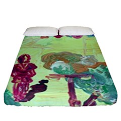 Trail 1 Fitted Sheet (queen Size) by bestdesignintheworld