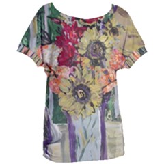 Sunflowers And Lamp Women s Oversized Tee by bestdesignintheworld