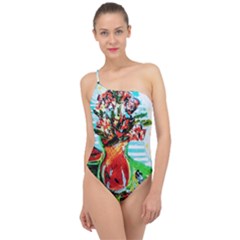 Dry Flowers On Your Windows Classic One Shoulder Swimsuit