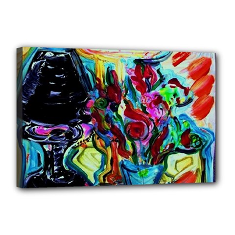 Still Life With Two Lamps Canvas 18  X 12  by bestdesignintheworld