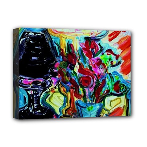 Still Life With Two Lamps Deluxe Canvas 16  X 12   by bestdesignintheworld