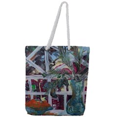 Still Life With Tangerines And Pine Brunch Full Print Rope Handle Tote (large) by bestdesignintheworld