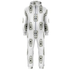 Angry Theater Mask Pattern Hooded Jumpsuit (men)  by dflcprints