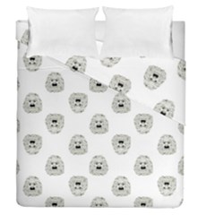 Angry Theater Mask Pattern Duvet Cover Double Side (queen Size) by dflcprints