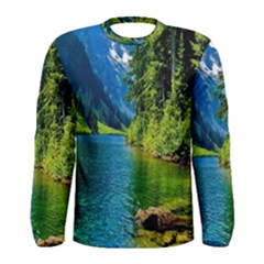 Beautiful Nature Lake Men s Long Sleeve Tee