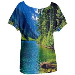 Beautiful Nature Lake Women s Oversized Tee by Modern2018