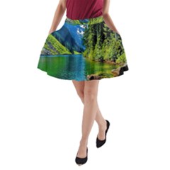 Beautiful Nature Lake A-line Pocket Skirt by Modern2018