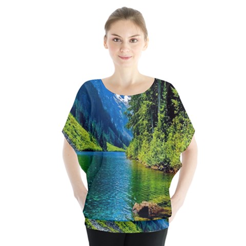 Beautiful Nature Lake Blouse by Modern2018