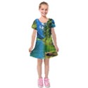 Beautiful Nature Lake Kids  Short Sleeve Velvet Dress View1