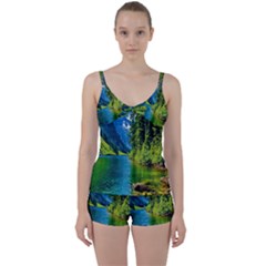 Beautiful Nature Lake Tie Front Two Piece Tankini by Modern2018