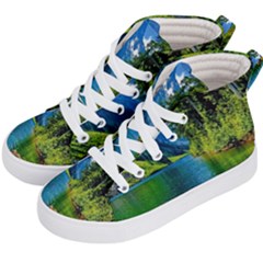 Beautiful Nature Lake Kid s Hi-top Skate Sneakers by Modern2018